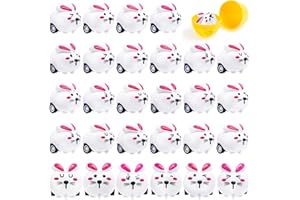 Qyyiguf 30 PCS Easter Bunny Toy Cars,Rabbit Toys Pull Back Cars,Mini Bunny Toys for Easter Basket Stuffers,Easter Egg Stuffers,Party Favors,Classroom Prizes,Birthday Gifts,Kids,Girls,Boys