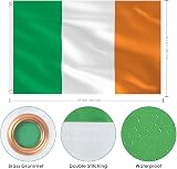 AhfuLife Irish Flag 5ft x 3ft Double Sided with Brass Eyelets Outdoor Flag view 2