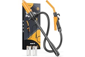 GPUTEK E1 Fuel Transfer Pump Battery Powered 2.6GMP Portable Siphon Pump with Controlled Flow & Leak-Proof 59-Inches Hose for Gasoline Gas Diesel Water