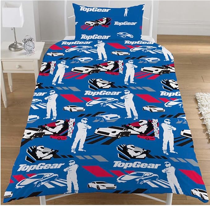TOP GEAR TESTED STIG REVERSIBLE SINGLE BED DUVET QUILT COVER BEDDING
