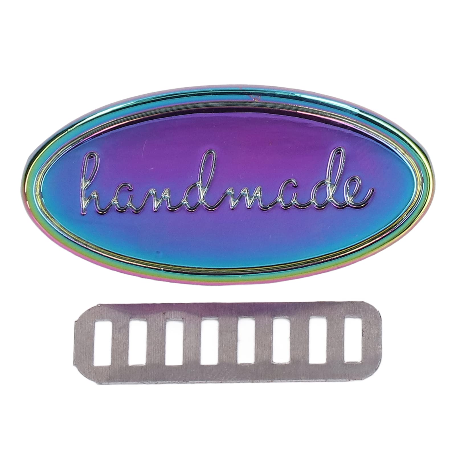 Metal Handmade Tag Labels, Multiple Colors Available DIY Bag Label Handmade Tags for Jewelry Making Crafts Sewing Clothing Decoration(Colorful)