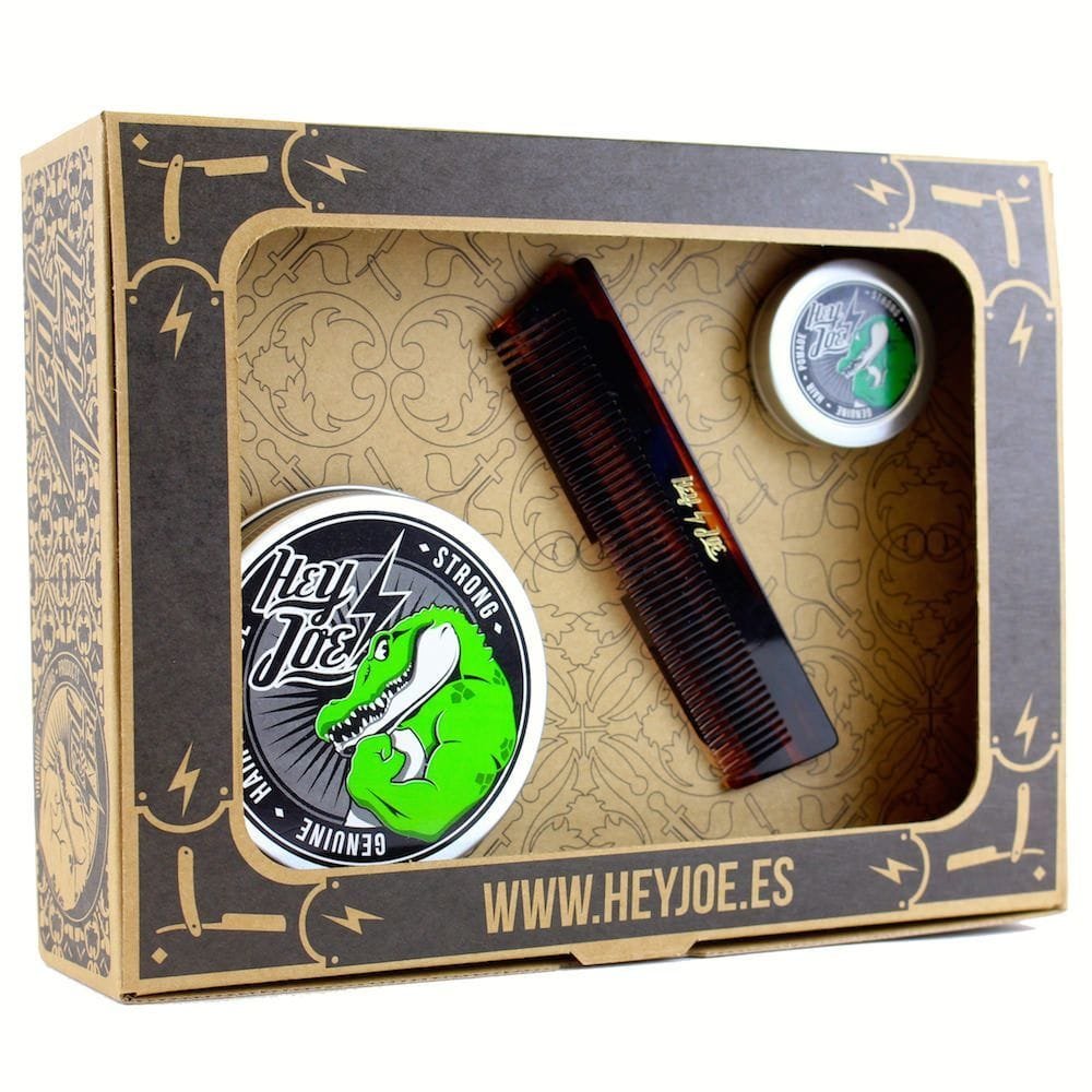HEY JOE - Pomade Survival Kit Strong | Strong Pomade Kit Contains the Pomade 100ml, 15ml. and Our Handmade Pocket Comb