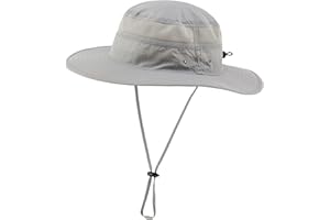 Connectyle Wide Brim Sun Hat for Men Breathable Cowboy Boonie Hat UPF 50+ Sun Protection Bucket Hat for Fishing Hiking