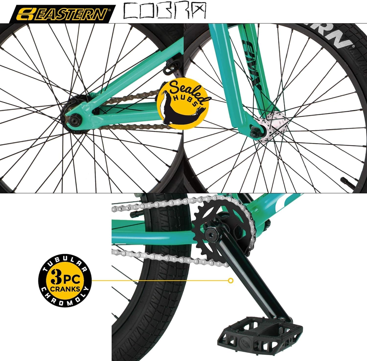 Eastern Bikes Eastern BMX Bikes - Cobra Model 20 Inch Bike. Lightweight Freestyle Bike Designed by Professional BMX Riders at