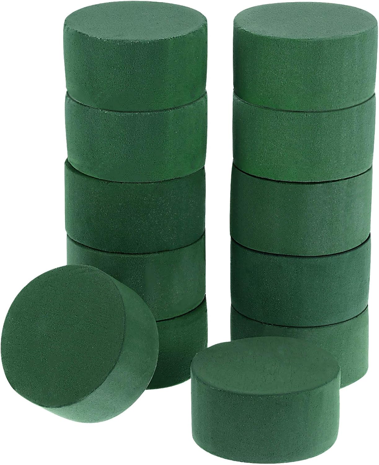 DIY Flower Arrangement Kit 12 Pack Green Round Wet Floral Foam