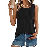 AUTOMET Womens Loose Fit Casual Flowy Tank Tops Trendy Sleeveless Summer Tops Clothing Outfits 2025