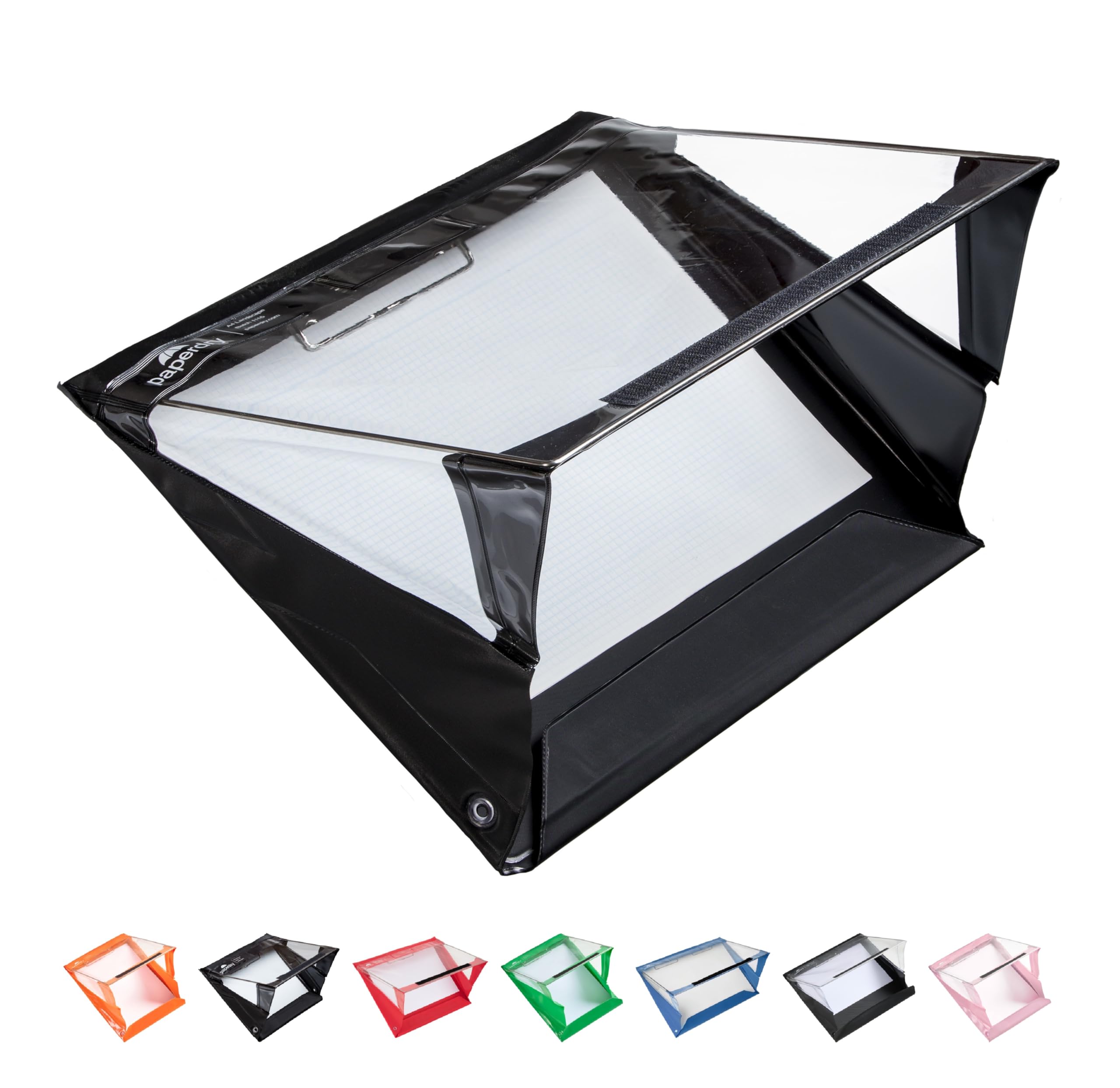 Waterproof Clipboard A4 Landscape by Paperdry, Black, Superior PVC Plastic with Cold Protection, Outdoor Covered Clip Board with Storage, A4 Waterproof Document Holder — image 1