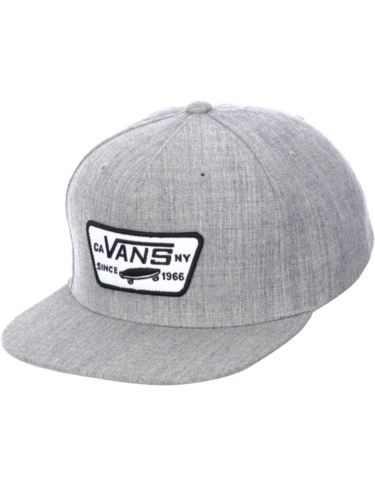 Vans Guys' Full Patch Snapback Hat HTR Gry One Size