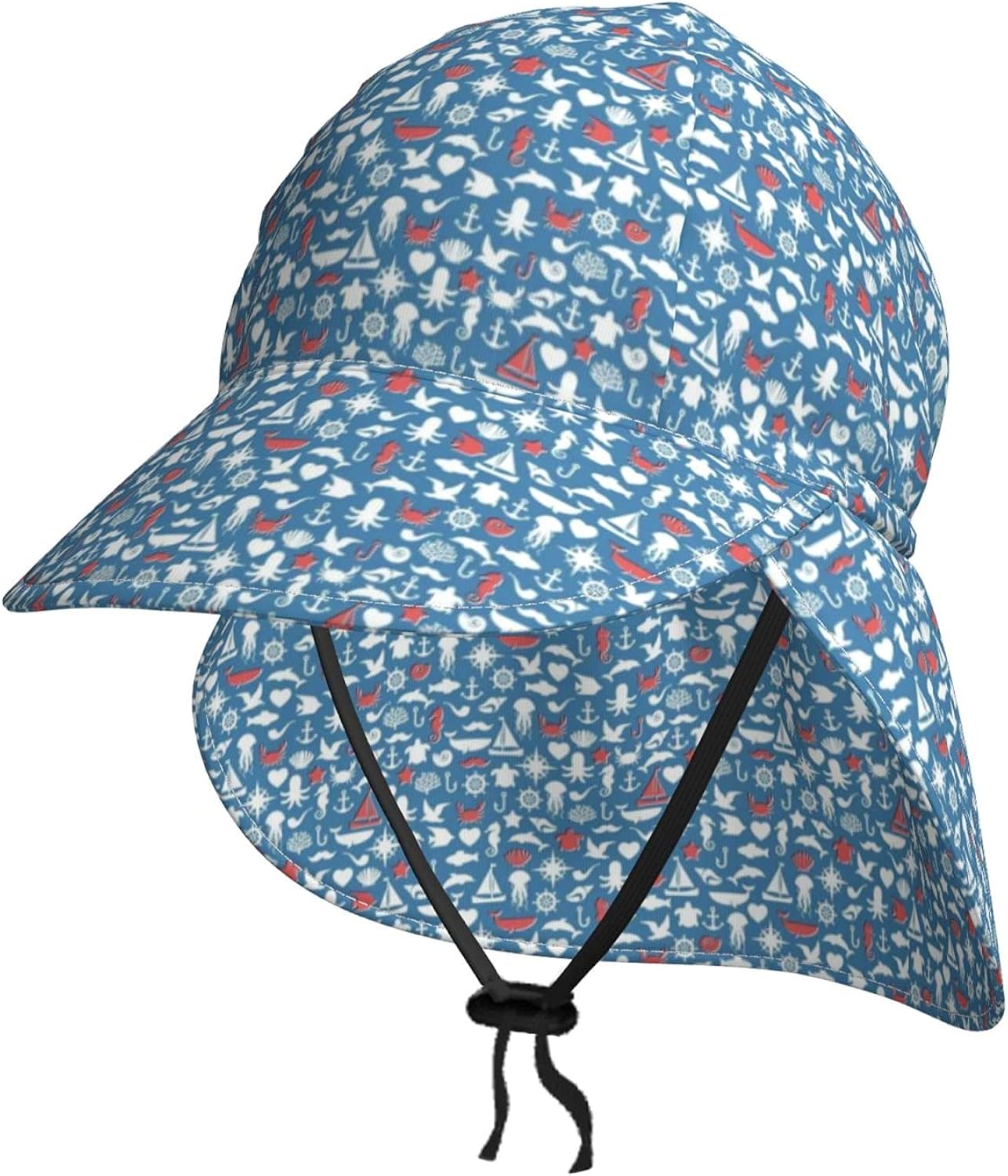 "NA" Baby Sun Hat for Boys,Adjustable Toddler Beach Hat with Neck