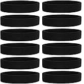ONUPGO Sweatband Headbands for Men & Women -12PCS Sports Headbands Moisture Wicking Athletic Cotton Terry Cloth Headband for Tennis,Basketball,Football,Gym,Working Out