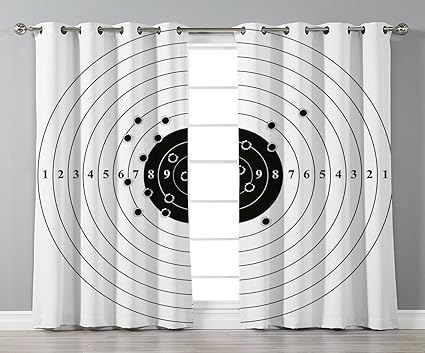 Amazon Com Iprint Stylish Window Curtains Black And White