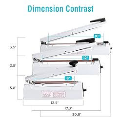 METRONIC Impulse Sealer 12 Inch, Heat Sealer