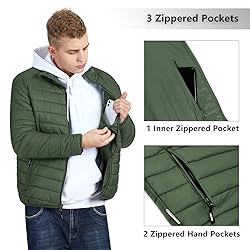 Outdoor Ventures Men's Lightweight Packable Puffer