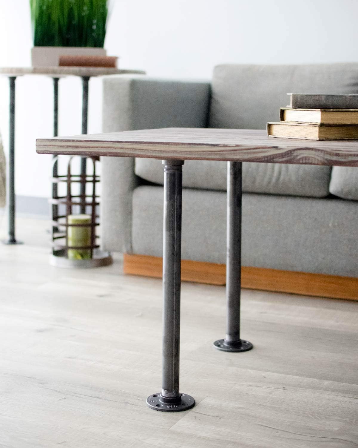 Furniture Hardware Rustic 30 Inch Industrial Pipe Decor Table Legs Set