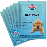 Snuggle Puppy Replacement Heat Packs for Dogs (6 Count) - Disposable Pet Comfort Warmers for Puppy Anxiety Relief - Odorless, Non-Toxic, All Natural - Fits All Snuggle Puppy Styles