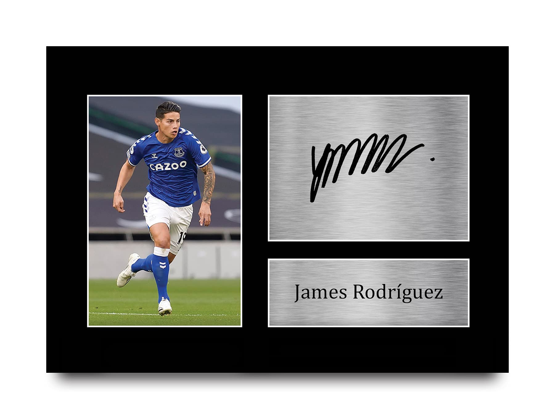 HWC Trading A4 James Rodriguez Everton Gifts Printed Signed Autograph Picture for Fans and Supporters - A4