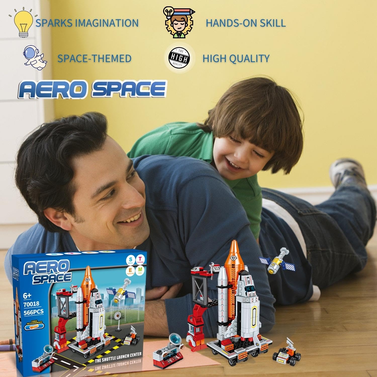 Space Exploration Shuttle Toys for 8-13 Year Old Boys, 12-in-1 STEM Project Aerospace Rocket Building Block Toy,Science Kits for Kids Age 8-14, Birthday Christmas Easter Gifts for Children Age 7-9