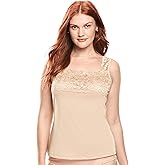 Comfort Choice Plus Size Silky Lace-Trimmed Camisole