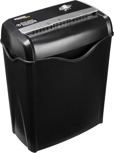 Amazon Basics 5-6 Sheet Cross Cut Shredder with 14.3L Bin Black