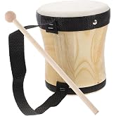 Vaguelly Kids Bongo Drum 5.90In Sheepskin Hand Drum with Mallet Lightweight Portable Percussion Instrument for Children S Education and Music Performance
