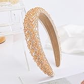 Ever Fairy Rhinestone Headband Women Girls Fashion Handmade Crystal Diamond Bling Headbands Hair Hoops Sparkle Glitter Beaded Jeweled Hairband Hair Accessories