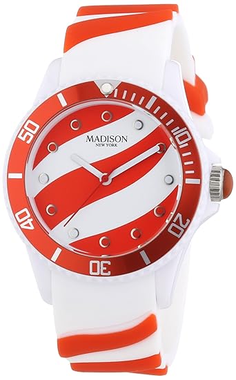 MADISON NEW YORK Unisex-Armbanduhr Candy Time Lollipop Analog Quarz Silikon U4620-11