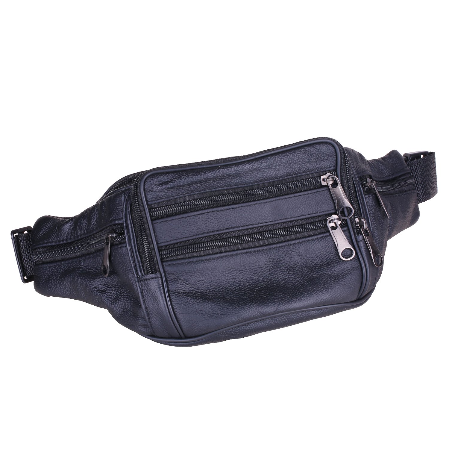 ZhaoCo Genuine Leather Waist Bag Soft Leather Extra Large Quality Travel Fanny