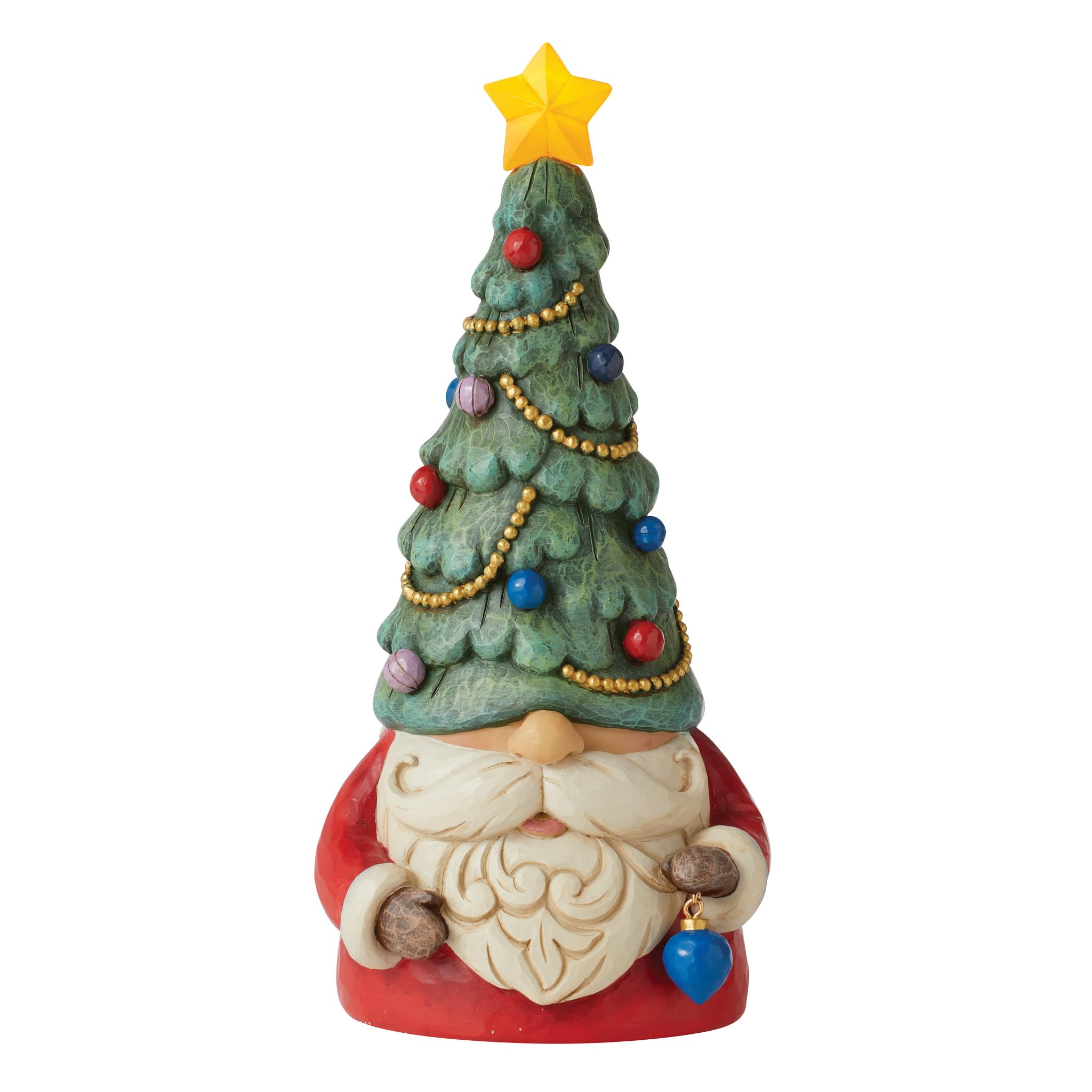 Let Your Joy Shine Bright"" Gnome with Illuminated Christmas Tree Figurine - Heartwood Creek by Jim Shore