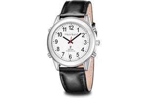 Hearkent Atomic American English Talking Watch Speaks Clear and Loud Time, Date and Alarm time Stretch Band is Best Gift for Senior,Visually impaired, or Blind People