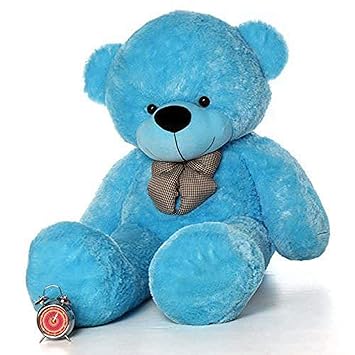 Frantic Teddy Bear with Neck Bow Premium Quality Soft Plush Fabric (Sky, 3 Feet)