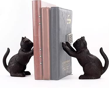 black cat bookends