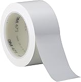 3M Vinyl Tape 471 White, 1 in x 36 yd, Conveniently Packaged (Pack of 1)
