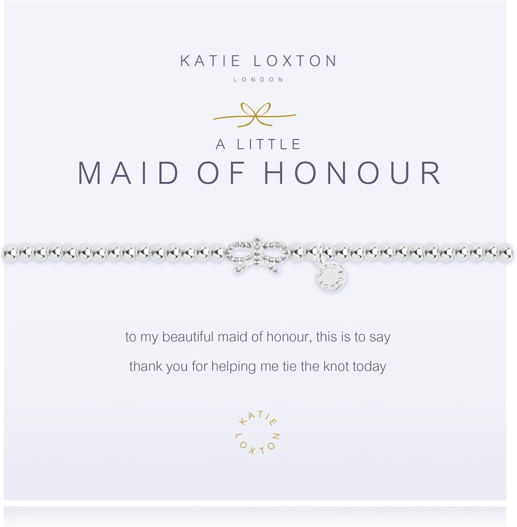 Katie Loxton A Little Bridal Party Women's Stretch Adjustable Charm Bangle Bracelet