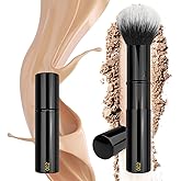 JILIER Retractable Kabuki Brush for Cream and Powder Face Makeup, Travel Makeup Brush Set, Perfect for Bronzer, Blush, and Other Face Makeup, make up brushes for women Cruelty-Free