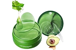 Etuanxi Aloe Vera Under Eye Mask, Avocado Under Eye Patches, 120 Pcs Moisturizing and Improving Eye Skin Dryness, Nourishing Eye Care Mask for Dark Circles and Puffiness (Avocado & Aloe)