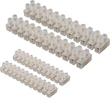 GTSE 4x Electrical Connector Blocks 3A 15A 12 Way White Terminal Strips view 1
