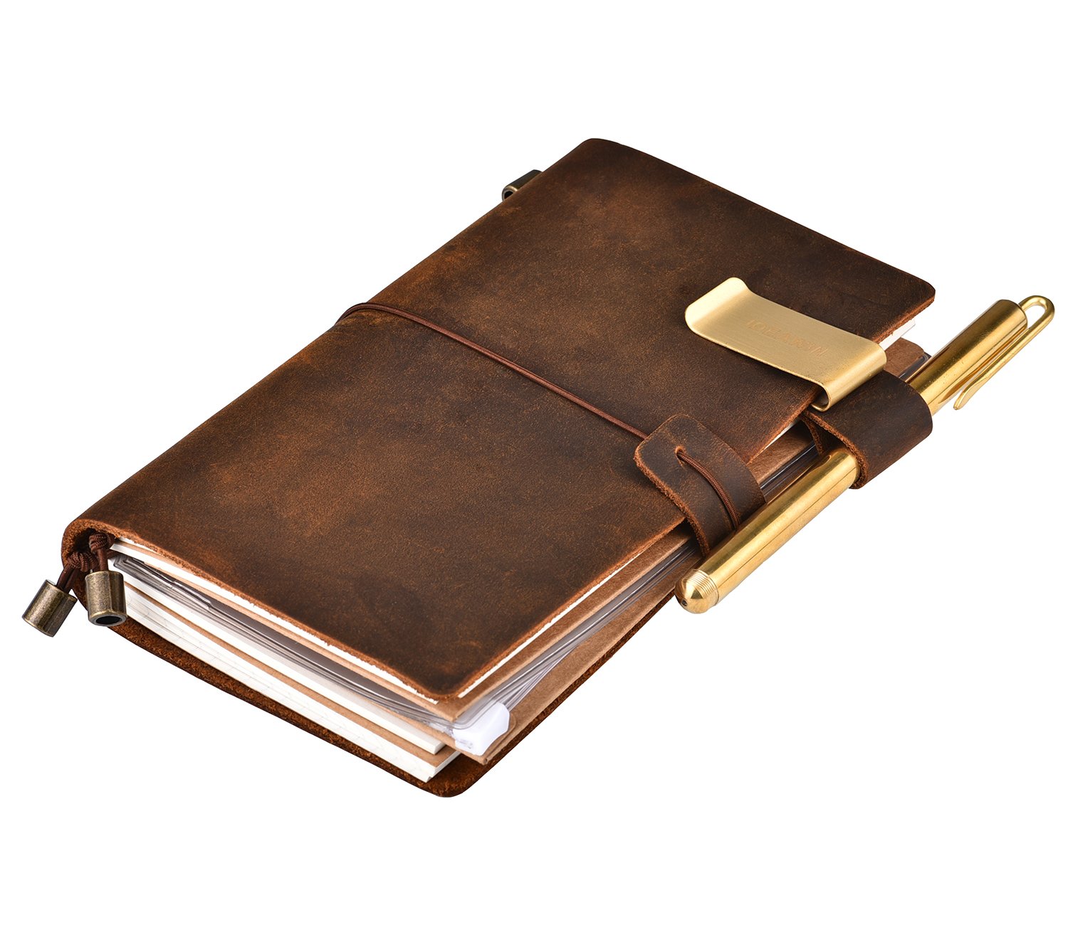 IDEAWIN Handmade Refillable Leather Journal Antique Writing Notebook Genuine Leather Refillable Diary for Men Women Writing, Drawing, Sketching