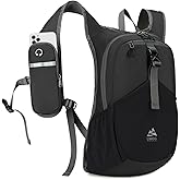 UtiaMiaoGonGo 15L Small Hiking Backpack for Men Women Lightweight Packable Backpack Foldable Casual Daypack for Camping Travel Outdoor, Black