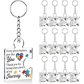 XFFJGVR Team Appreciation Gifts Bulk for Coworker Employee Staff, Thank You Christmas Gift Set Acrylic Puzzle Piece Keychains