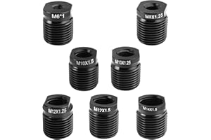 7PCS Car Shift Knob Adapter Set,Aluminum Alloy M6/M8/M10/M12/M14 Gear Shift Knob Adapter Kit for Easy & Secure Fit,Universal 