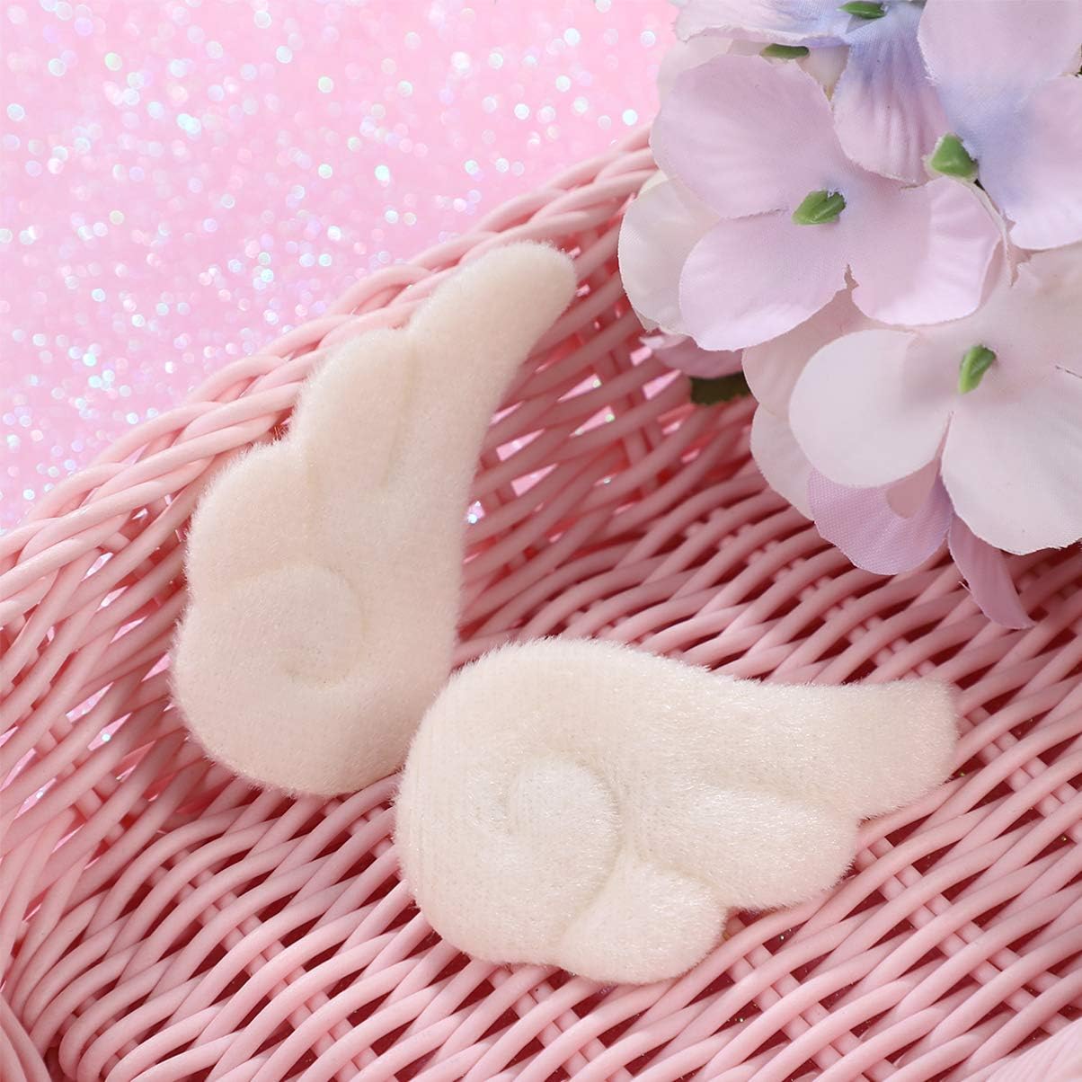 FRCOLOR Angel Wings Hair Clips Cartoon Hairpins Plush Hair Barrettes Hair Accessories for Women Girls (White) - Image 5