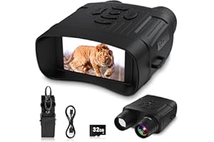 4K Night Vision Goggles, Profey Night Vision Binoculars for Adults, Rechargeable Digital Infrared 10X Digital Zoom with 3'' Screen and 32GB TF Card with 9-Brightness Level, Bird Watching, Hunting