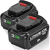 JYJZPB 2 Pack 6.5Ah Replace Battery Compatible for DeWalt 20V MAX Battery DCB200 DCB204 DCB206 DCB206-2 DCB201 DCB203 DCB181 DCB180 DCD/DCF/DCG 20 Volt XR Battery