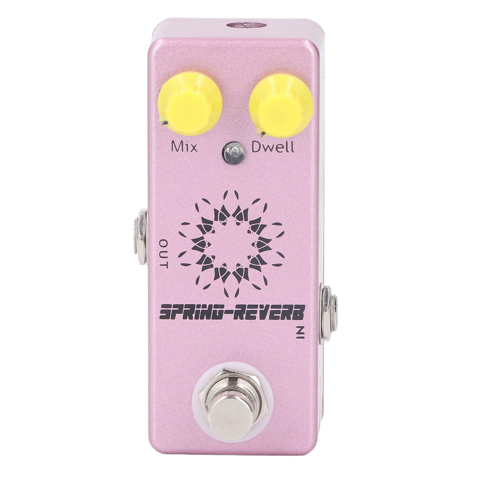 Spring Reverb Effect Pedal, Aluminum Alloy Guitar Effect Pedal with LED Indicator for Performance