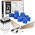 Magicfly Double-Sided Small White Board for Classroom, 9 x 12 Inches Dry Erase Lap Boards, Bulk Pack of 16 Mini White Board for Student, Kids, Teachers, Office, with 16 Pens, 16 Erasers & 16 Pen Clips