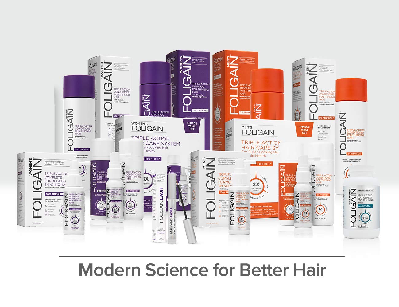 Foligain Triple Action Conditioner For Thinning Hair For Women with 2% Trioxidil | Hair Stimulating Conditioner | Women's Volumizing Conditioner (8oz): Beauty