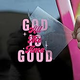 God is Good All The Time Car Decal Funny Christian, Religious, Jesus, Bible Verse, Scripture Humor Car Window Accessories Affirmations Vinyl Waterproof 6 Inches Bumper Sticker Gift for Mom Dad Friend