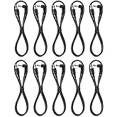 Donner Guitar Pedal Power DC Cable, 60 CM Effect Power Supply Cord - 10 Pack, Male to Male