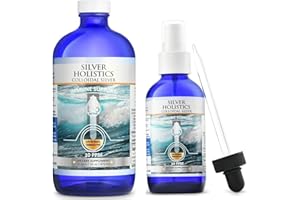 SILVER HOLISTICS HS RECAPTURE YOUR HEALTH Silver HOLISTICS Colloidal Silver Liquid Bundle – Includes Colloidal Silver Spray (4 OZ) & Refill Solution (16 OZ) with Free Dropper - Immune Support Supplement for Children, Adults, & Pets