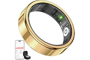 Smart Ring Health Tracker,Heart Rate&amp;Sleep Tracking Wearable,Waterproof Fitness Ring for Women/Men,Free Subscription,Scratch-Resistant and Scratch-Free Smart Ring Fitness Tracker(Gold, 8)4.8 out of 5 stars 25